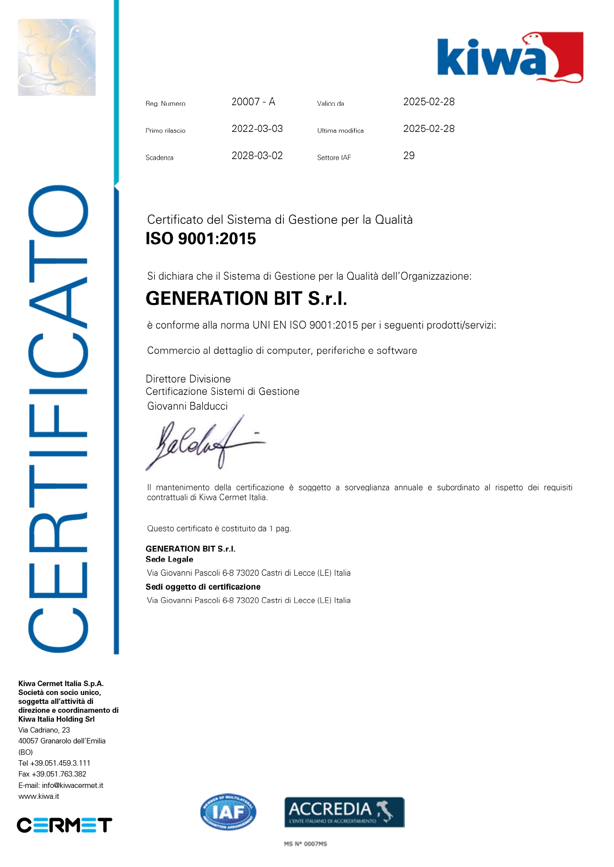 certificazione